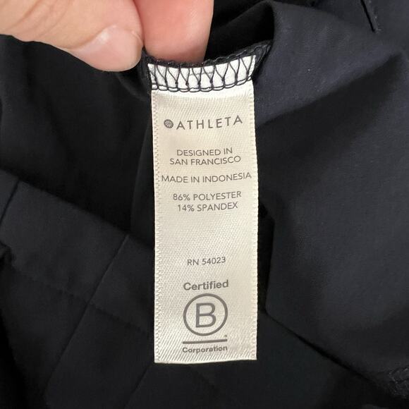 Athleta Pants Skyline Pant II Navy Paperbag Tie Waist Belted 530640 Size 10T - Picture 10 of 12